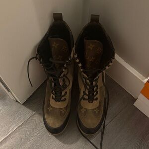 Louis Vuitton Brown Combat & Moto Boots